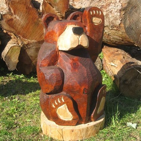 wood carved animals norwich camping rustic