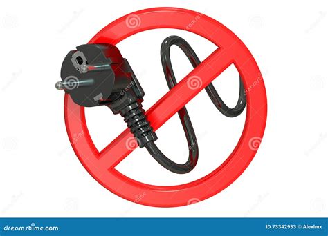 power concept  rendering forbidden sign stock illustration illustration  prohibition