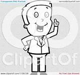 Businessman Expressing Idea Outlined Coloring Clipart Cartoon Vector Thoman Cory sketch template