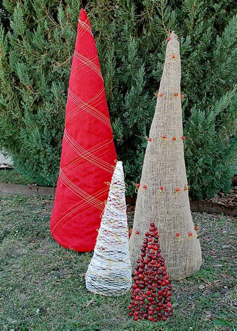 diy christmas tree yard ornaments hgtv