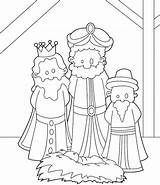 Coloring Wise Men Three Pages Manger Christmas Jesus Kings Color La Epiphany Myrrh Print Baby Kids Sketch Frankincense Gold Printable sketch template