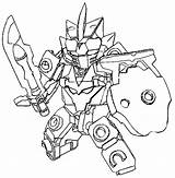 Tenkai Knights Coloriage Chevaliers Daman Crossfire Colorier Buzz2000 sketch template