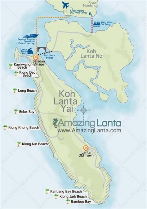 Koh Lanta Ferries Map Koh Lanta Thailand Travel Krabi