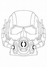 Ant Man Coloring Mask Pages Printable Print Size sketch template