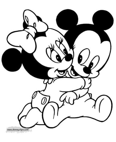 printable baby mickey mouse coloring pages