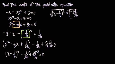 completing  square  complex roots kristakingmath youtube
