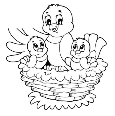 empty bird nest coloring page coloring pages