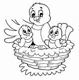 Bird Nest Coloring Pages Kids Printable Drawing Tweety Sweet Birds Baby Sheets Spring Sheet Little Getdrawings Beauyiful Wallpapers Face Wallpapersafari sketch template