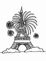 Coloring Eiffel Tower Pages Kids Getdrawings sketch template