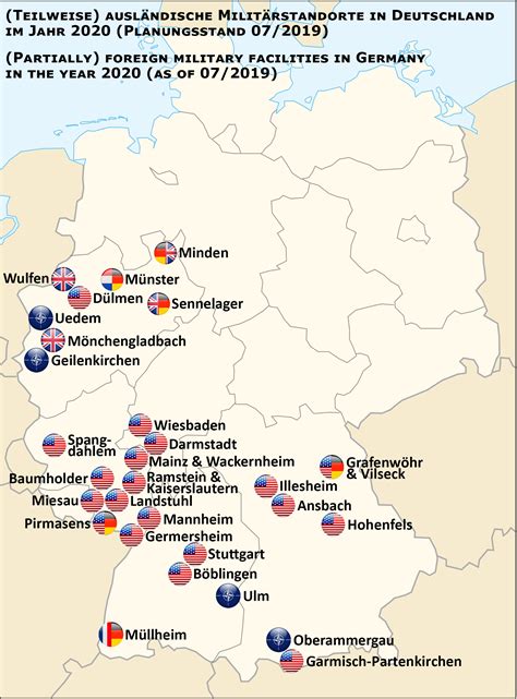 military bases  germany map