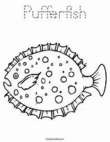 Coloring Fish Puffer Pufferfish Drawing Pages Noodle Twisty Twistynoodle Animal Favorites Login Add Designlooter Getdrawings Porpoise Outline sketch template