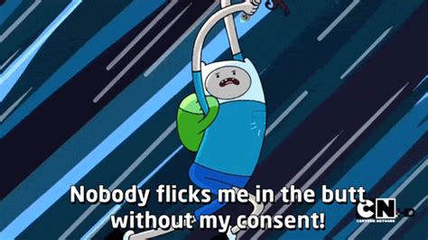 Finn Goes Into An Angry Butt Flicking Rage On Adventure Time