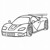 Coloring Cars Pages Sports Car Printable Unknown sketch template