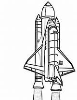 Rocket Space Coloring Shuttle Pages Nasa Ship Outline Spacecraft Drawing Realistic Print Rockets Discovery Spaceship Colouring Color Printable Clipart Kids sketch template