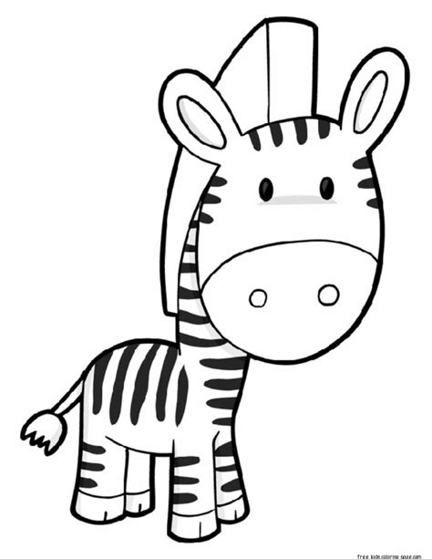 printable zebra preschool coloring page  kids