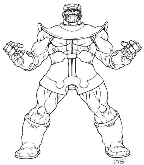 thanos returns inked  corvus avengers coloring pages
