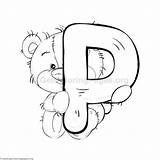 Bear Teddy Alphabet Coloring Pages Letter Sheets Choose Board Getcoloringpages sketch template