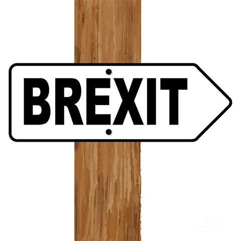brexit direction arrow sign digital art  bigalbaloo stock fine art