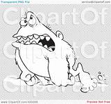 Abominable Grouchy Snowman Coloring Illustration Line Rf Royalty Clipart Toonaday sketch template