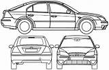 Mondeo Blueprints Hatchback 2000 Blueprint sketch template