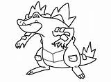 Feraligatr Coloring Pages Outline Template sketch template