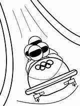 Bobsleigh Olympics Luge Olympiques Olympique Coloriages Colorier Hiver Magique Winterolympics Ski Bobsled Ballon Jase Skating Doghousemusic sketch template