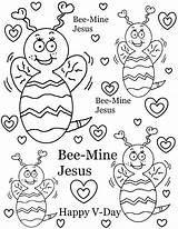Jesus Coloring Valentine Valentines Pages Christian Sunday School Bee Printable Toddlers Adults Quotes Print Mine Kids Color Sheets Colouring Children sketch template
