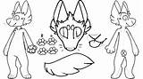 F2u Canine Fursona Fursuit sketch template