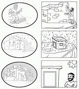 Coloring Pages Man Foolish Wise House Rock Popular Library Mateo sketch template