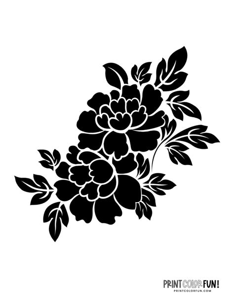 flower stencil designs  printing craft projects
