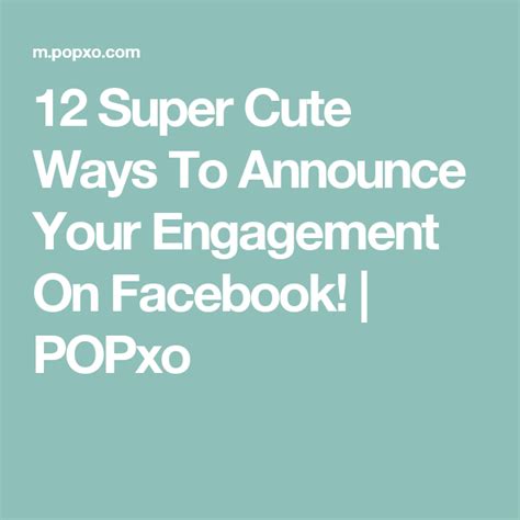 12 super cute ways to announce your engagement on facebook