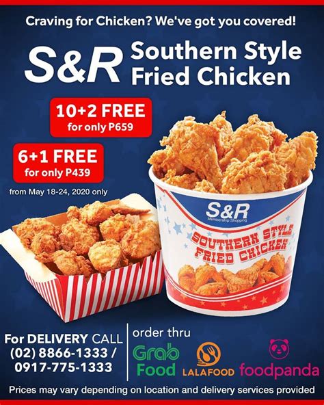 sandr southern style fried chicken promos may 18 to 24 2020