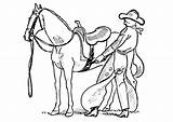 Cheval Caballo Vaquero Cavallo Sella Selle Pferd Paard Sattelt Malvorlage Dessiner Facile Ausmalbild Stampare Kleurplaten Educima Schulbilder Educolor Schoolplaten sketch template