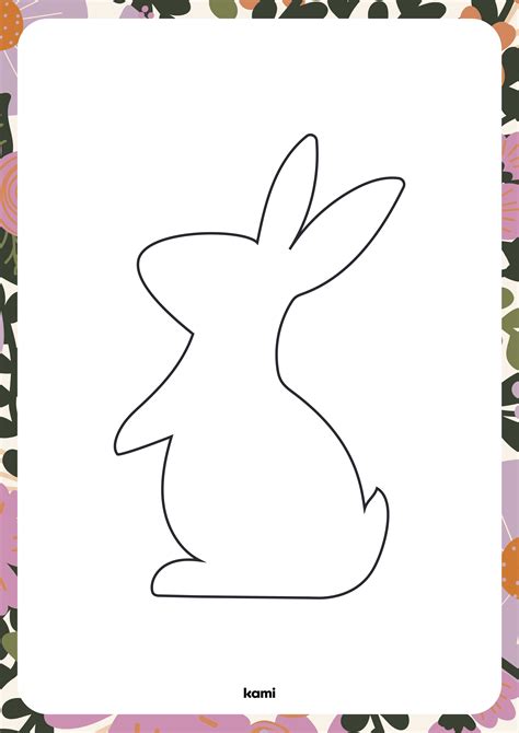 standing easter bunny outline  teachers perfect  grades st