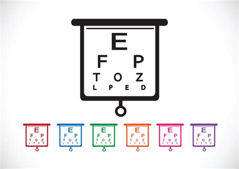 eye chart test illustration  vector art  vecteezy