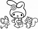 Melody Coloring Pages サンリオ キャラクター Printable Sheets Colouring sketch template