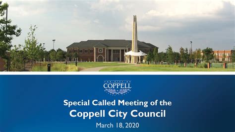 special called meeting  coppell city council  march   youtube