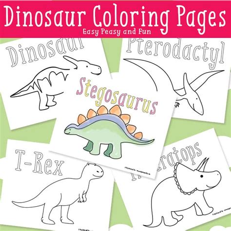 preschool dinosaur coloring page