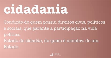 cidadania dicio dicionario  de portugues