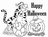 Coloring Halloween Tigger Winnie Pages Pooh Disney Color Print Great Colouring Ausmalbilder Sheet sketch template