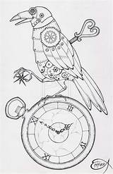Steampunk Drawing Line Shell Examples Coloring Drawings Tattoo Clock Clockwork Dessin Raven Deviantart Turtle Pages Animal Coloriage Google Raabe Animals sketch template