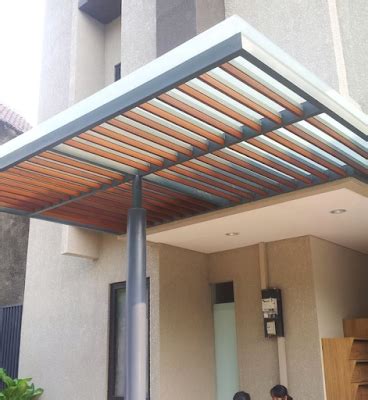model kanopi baja ringan  teras depan rumah minimalis terbaik