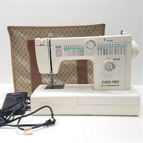 buy  euro pro deluxe denim sewing machine  case goodwillfinds
