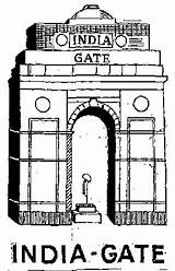 Gate India Drawing Paintingvalley sketch template