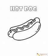Hotdog Colorear Hamburguesas Manualidades Tablero sketch template