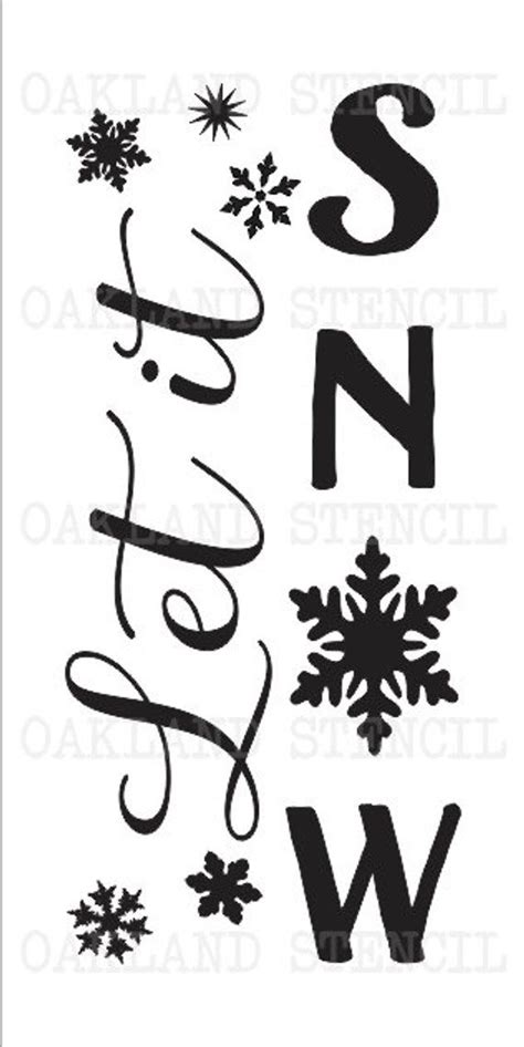 snow stencil wsnowflakes etsy   christmas stencils