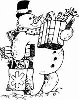 Kerst Sneeuwpop Animaatjes Kleurplaten sketch template