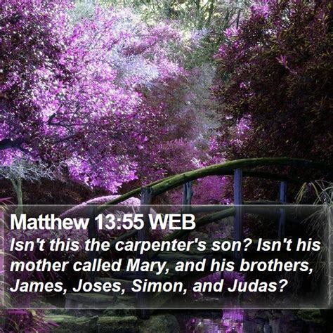 matthew 13 55 web isn t this the carpenter s son isn t his mother