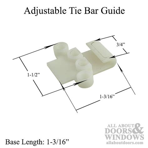 guide adjustable tie bar casement white