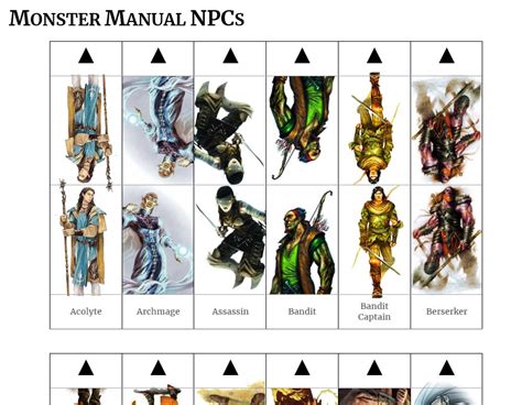 papercraft minis npcs monster manual dungeon masters guild dungeon masters guild